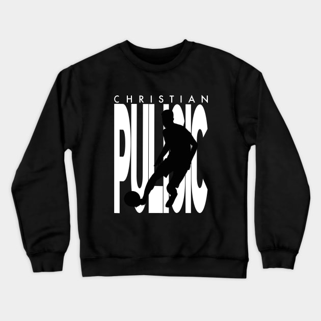 Christian Pulisic silhouette Crewneck Sweatshirt by Ades_194